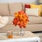 10" Autumn Maple Leaf Arrangement in Glass Vase